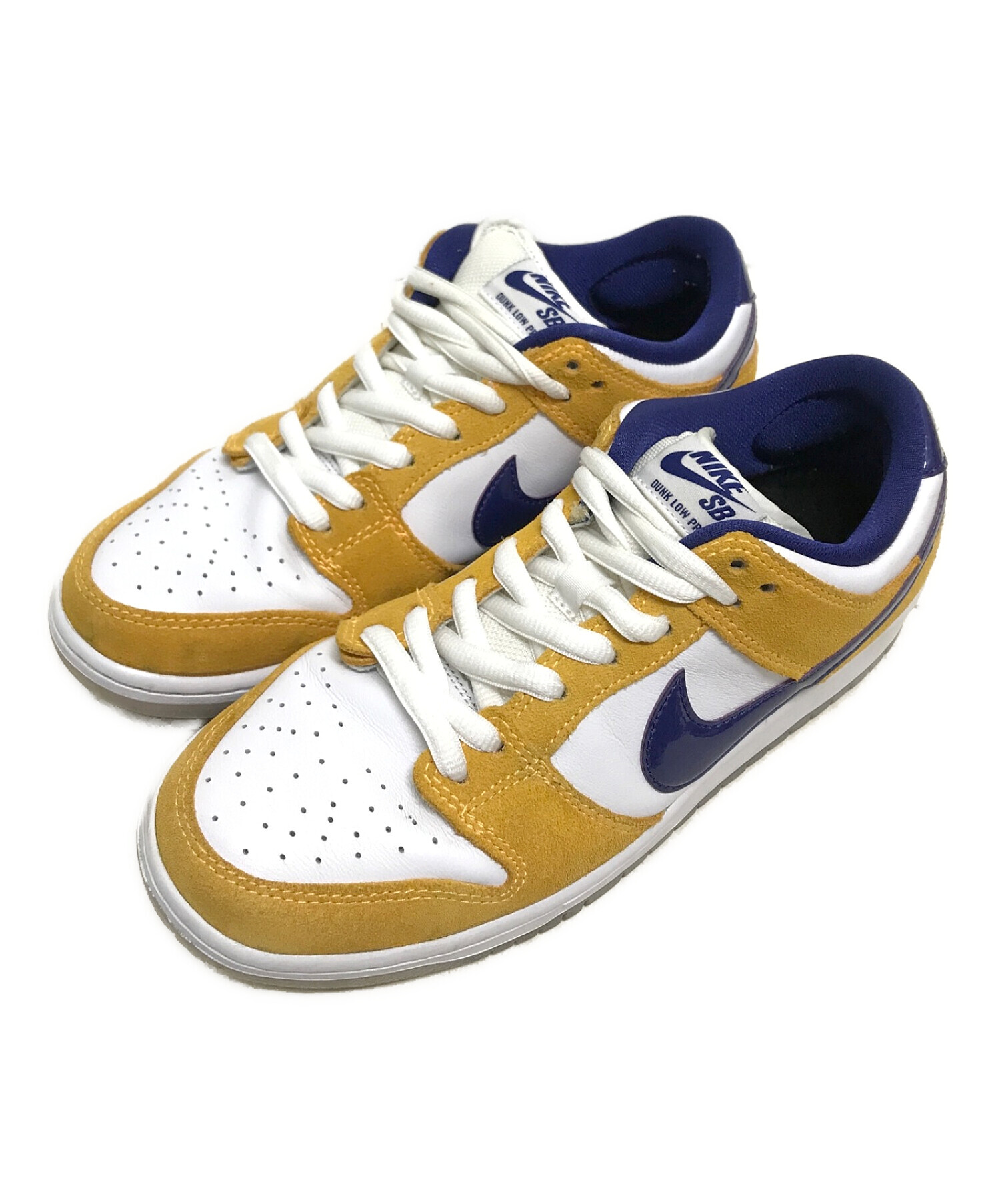 NIKE SB (ナイキエスビー) SB DUNK LOW PRO WHITE/REGENCY PURPLE-LASER ORANGE  サイズ:27.0cm