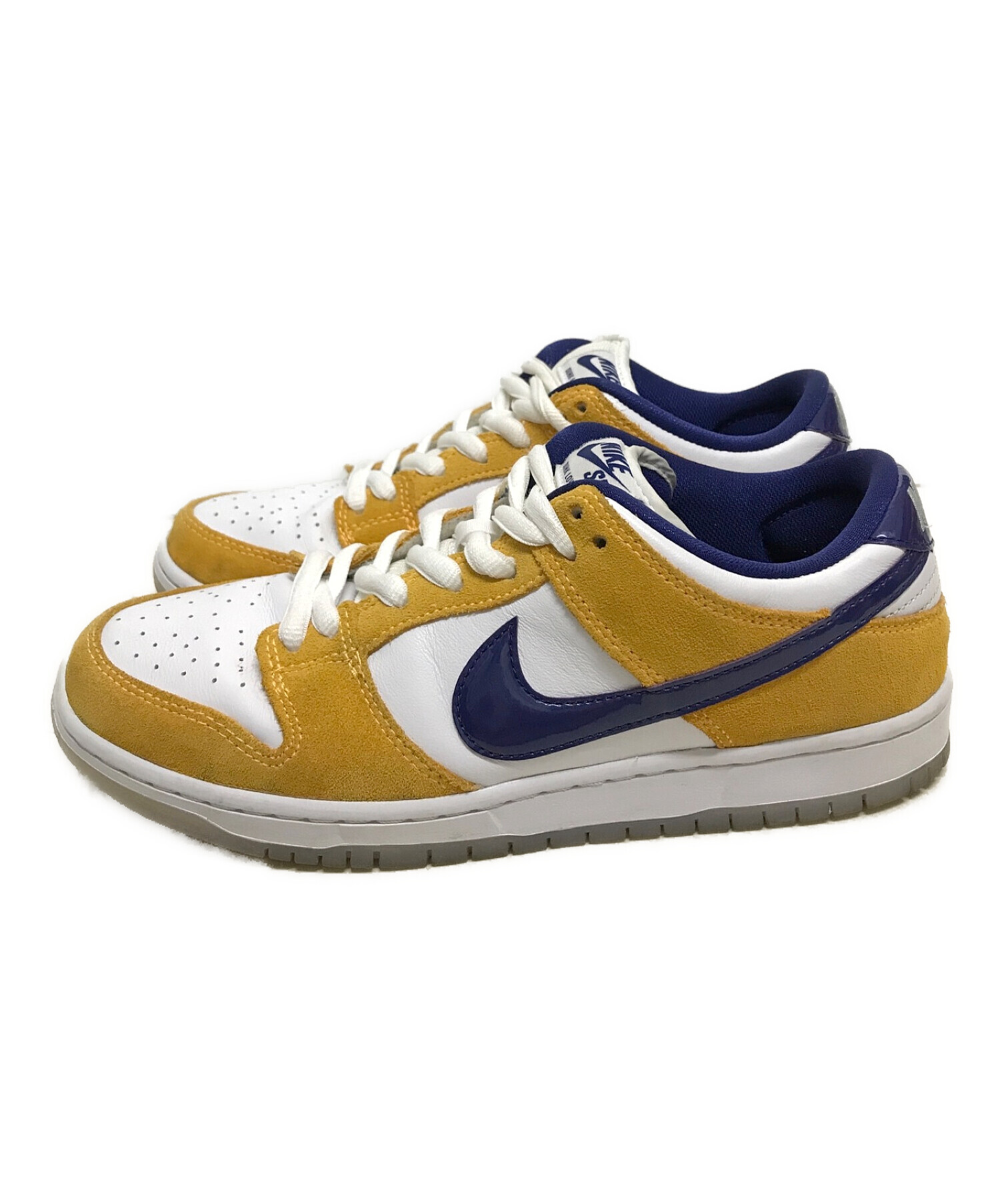 NIKE SB (ナイキエスビー) SB DUNK LOW PRO WHITE/REGENCY PURPLE-LASER ORANGE  サイズ:27.0cm