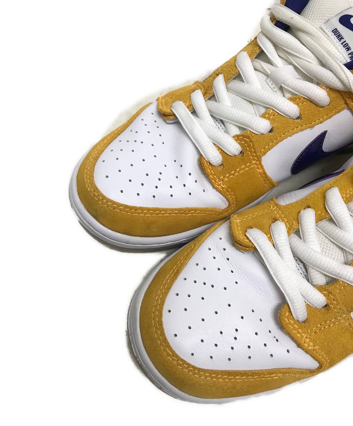 NIKE SB (ナイキエスビー) SB DUNK LOW PRO WHITE/REGENCY PURPLE-LASER ORANGE  サイズ:27.0cm