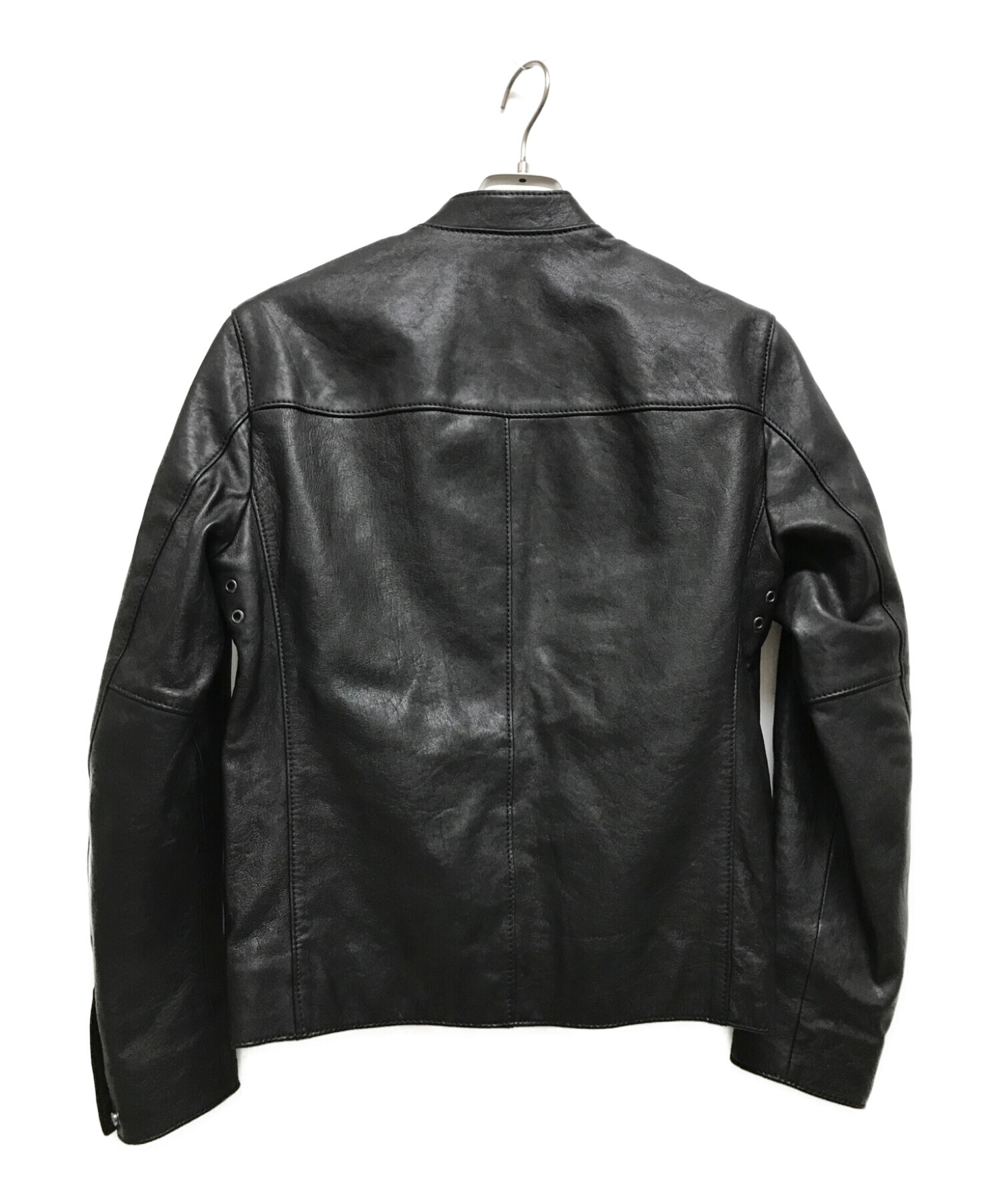 COACH (コーチ) シングルライダースジャケット ブラック サイズ:XS