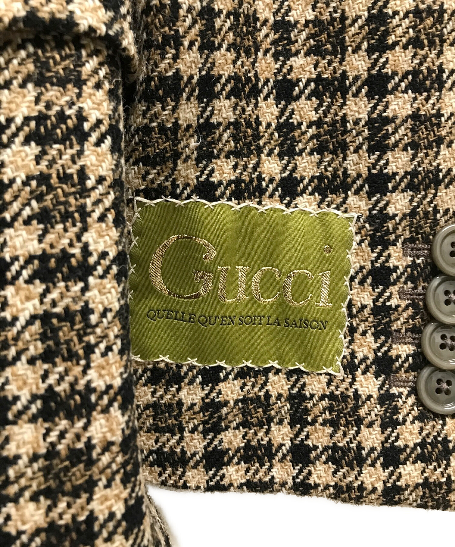 中古・古着通販】GUCCI (グッチ) チェックテーラードジャケット