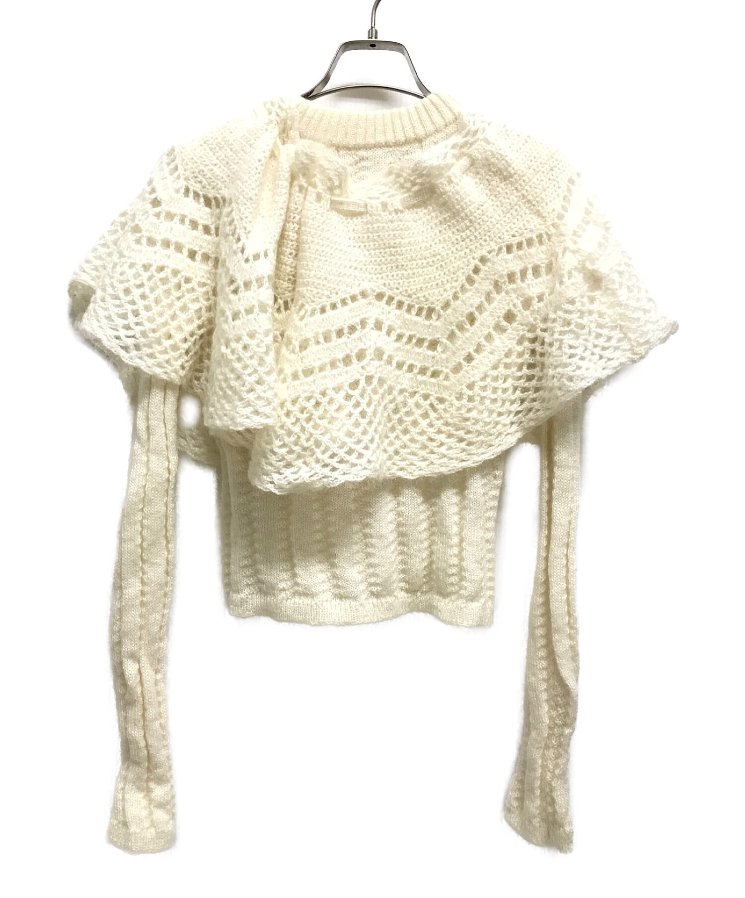 LEINWANDE (ラインヴァンド) 21AW Cape Collar Crochet Top アイボリー サイズ:FREE