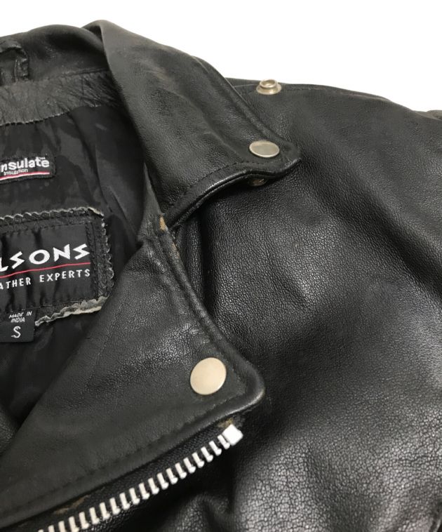 wilsons leather (ウィルソンズレザー) 【古着】ヴィンテージダブルライダースジャケット ブラック サイズ:S