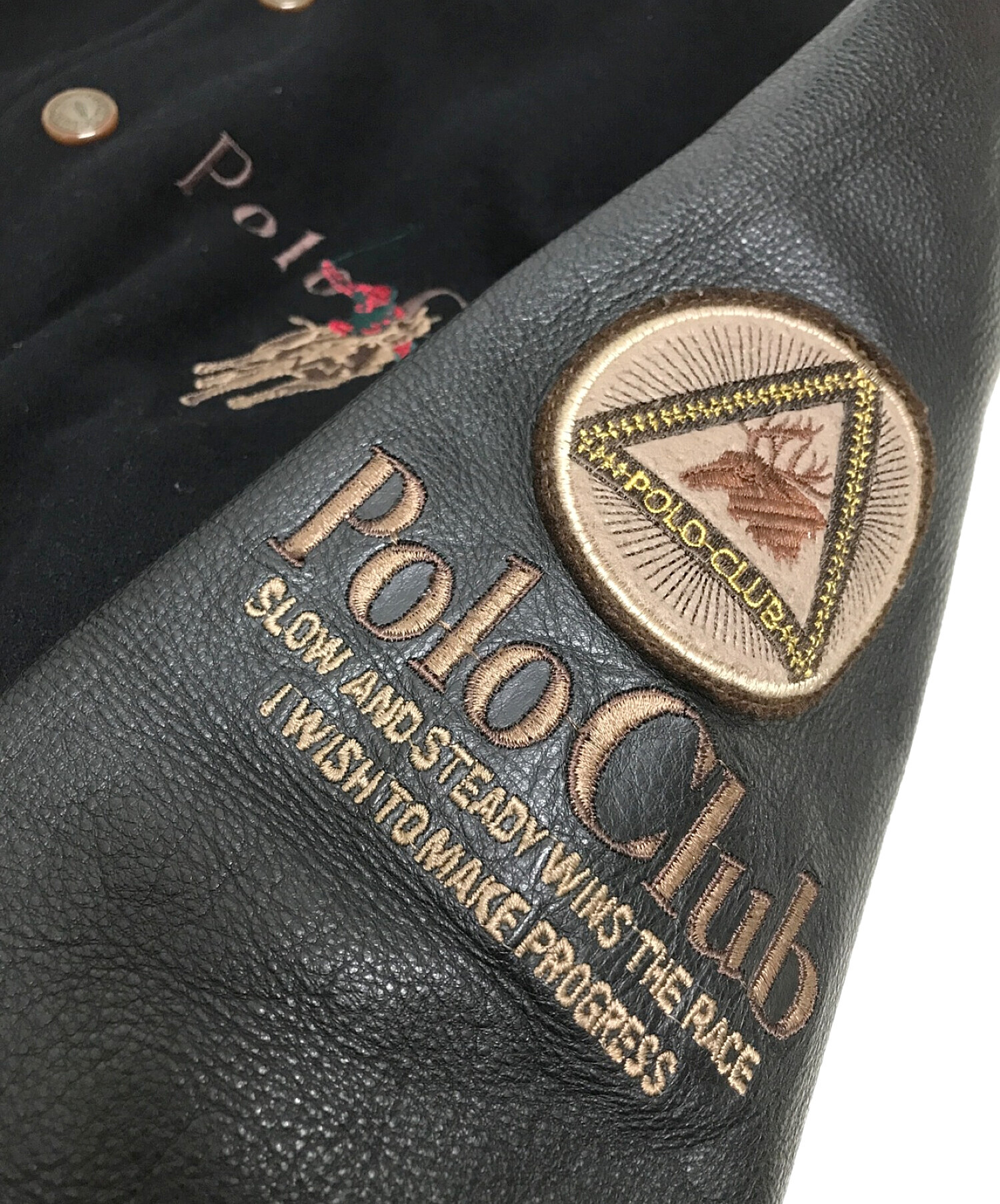 ポロ クラブ Polo Club スタジャン 本革 デカロゴ メンズ ビックロゴ 