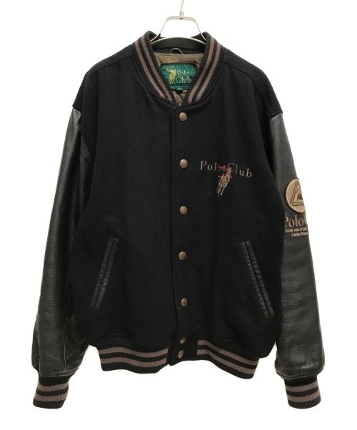 【中古・古着通販】POLO CLUB (ポロクラブ) スタジャン ブラック