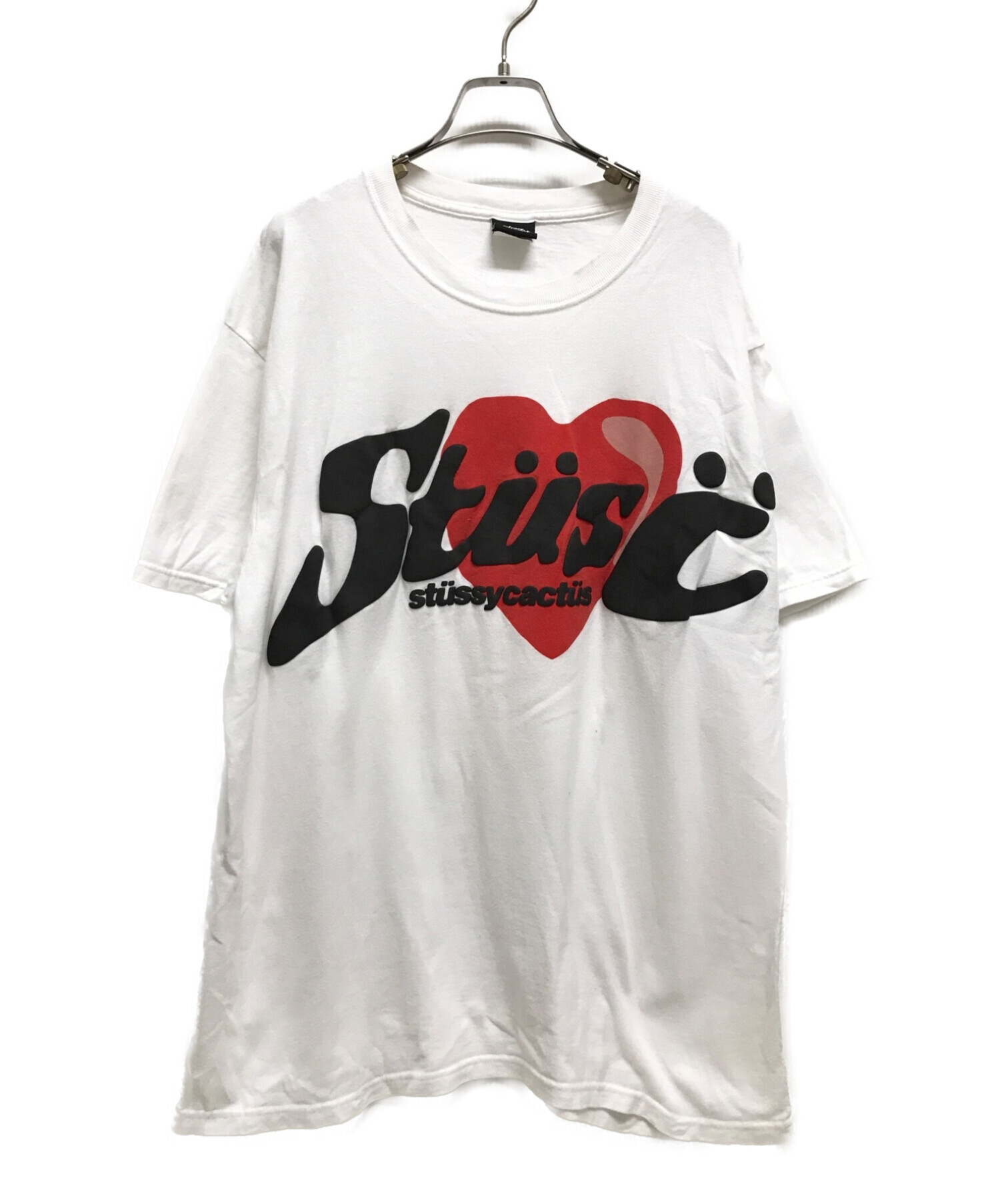 STUSSY×CPFM (ステューシー×カクタス プラント フリー マーケット) Heart T-shirt ホワイト サイズ:L