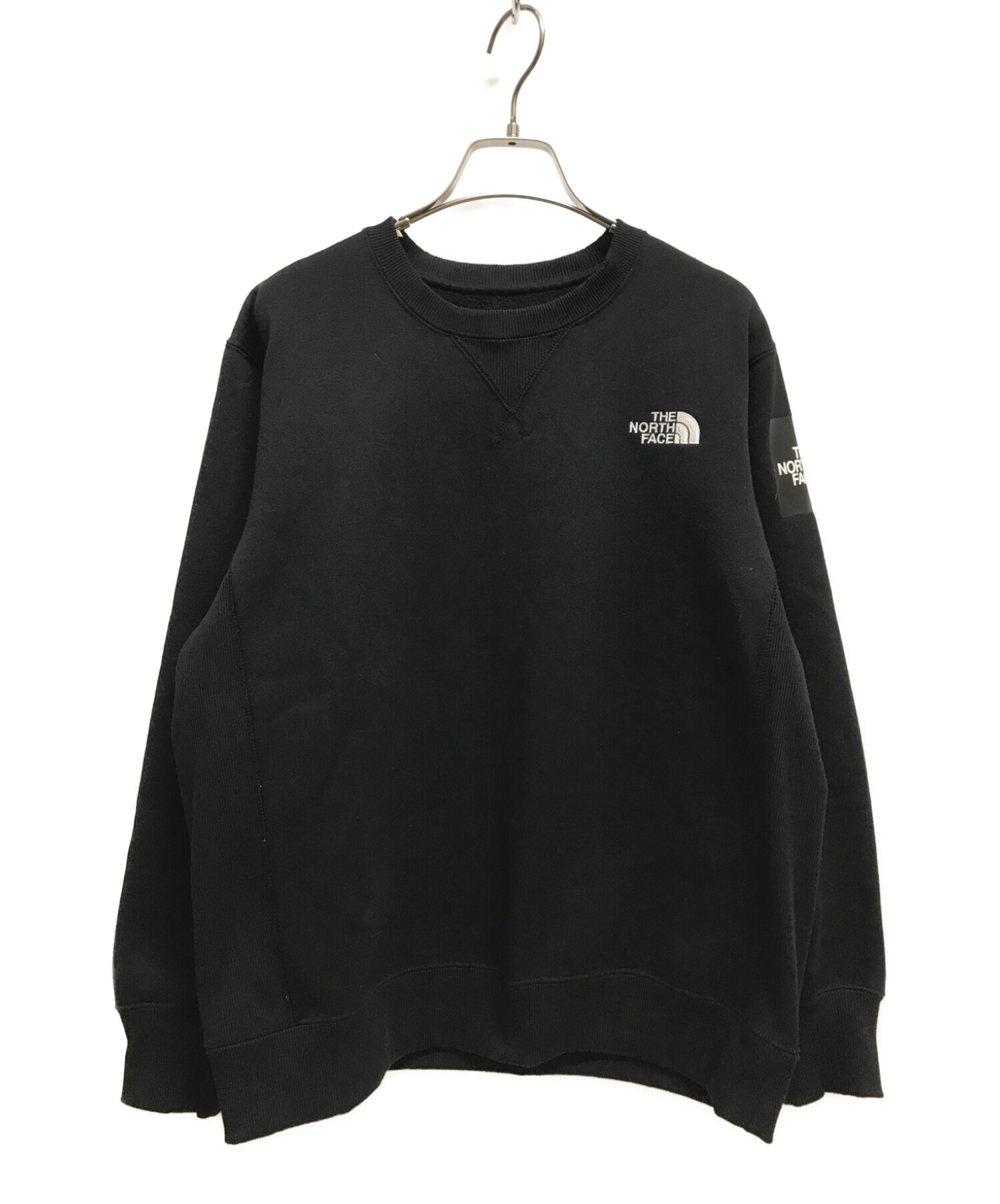 THE NORTH FACE (ザ ノース フェイス) SQUARE LOGO CREW ブラック サイズ:L