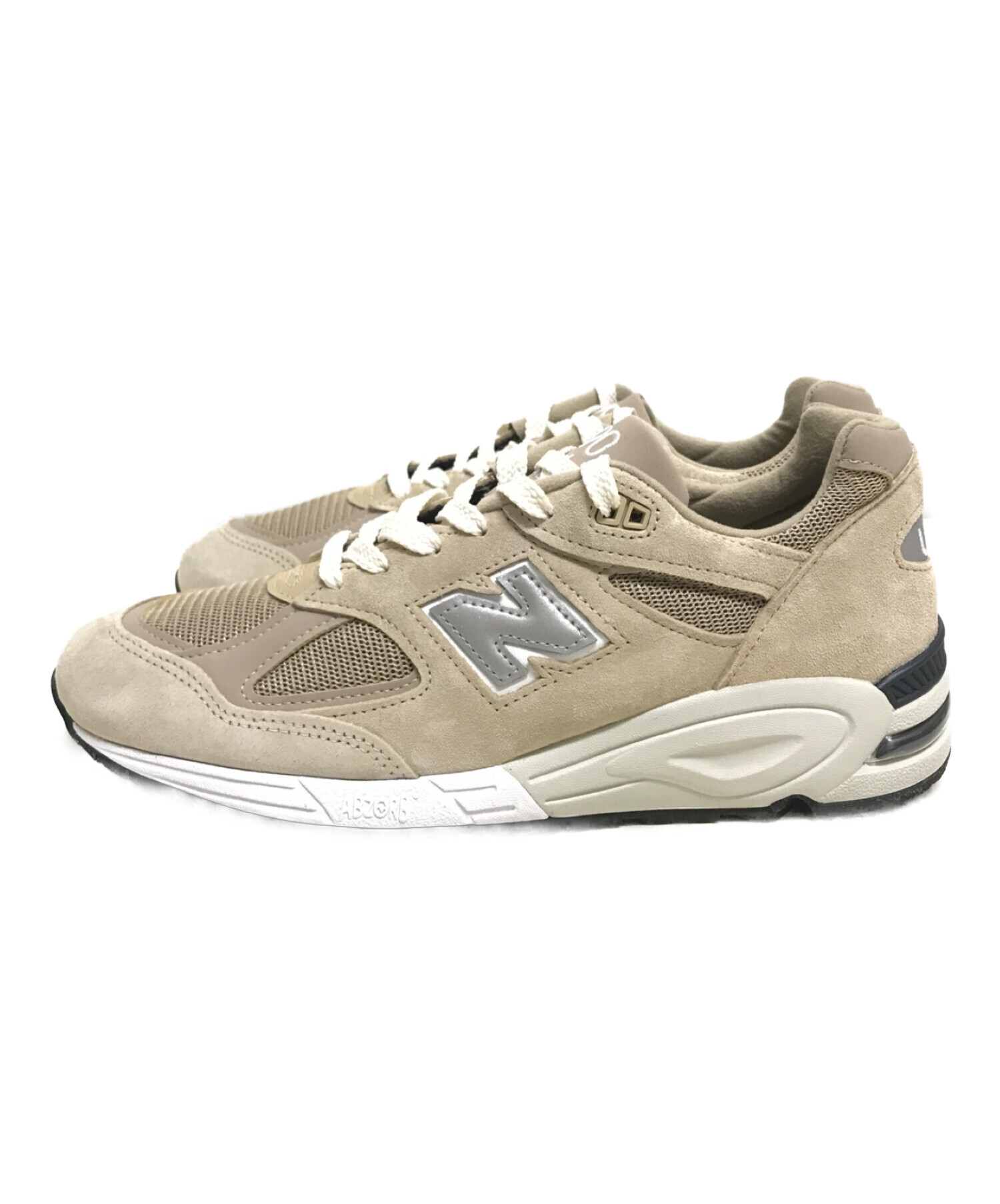 NEW BALANCE×KITH (ニューバランス×キス) 990v2コラボローカットスニーカー ベージュ サイズ:27.5cm