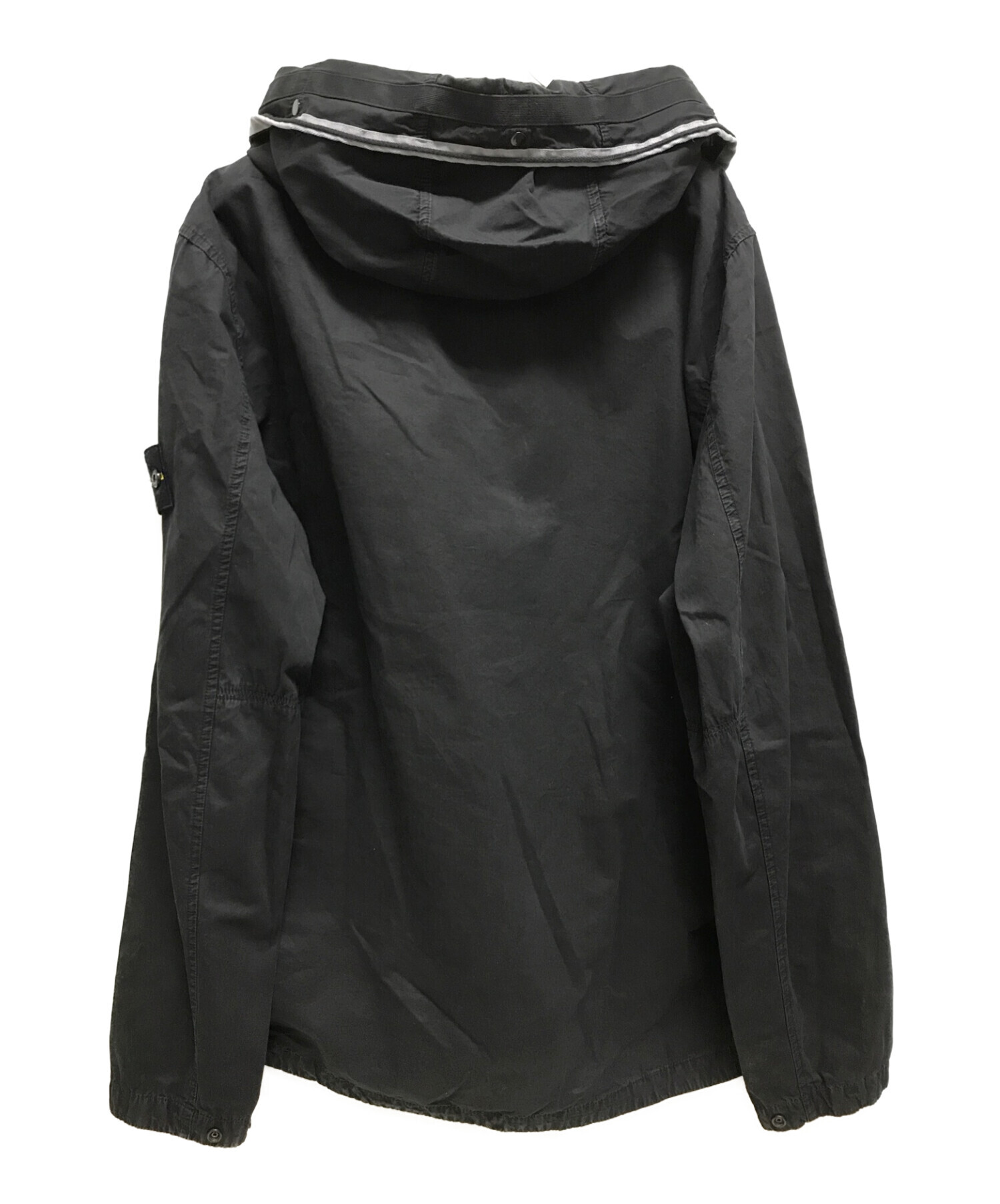 STONE ISLAND (ストーンアイランド) ジップアップフーデッドジャケット ブラック サイズ:XL