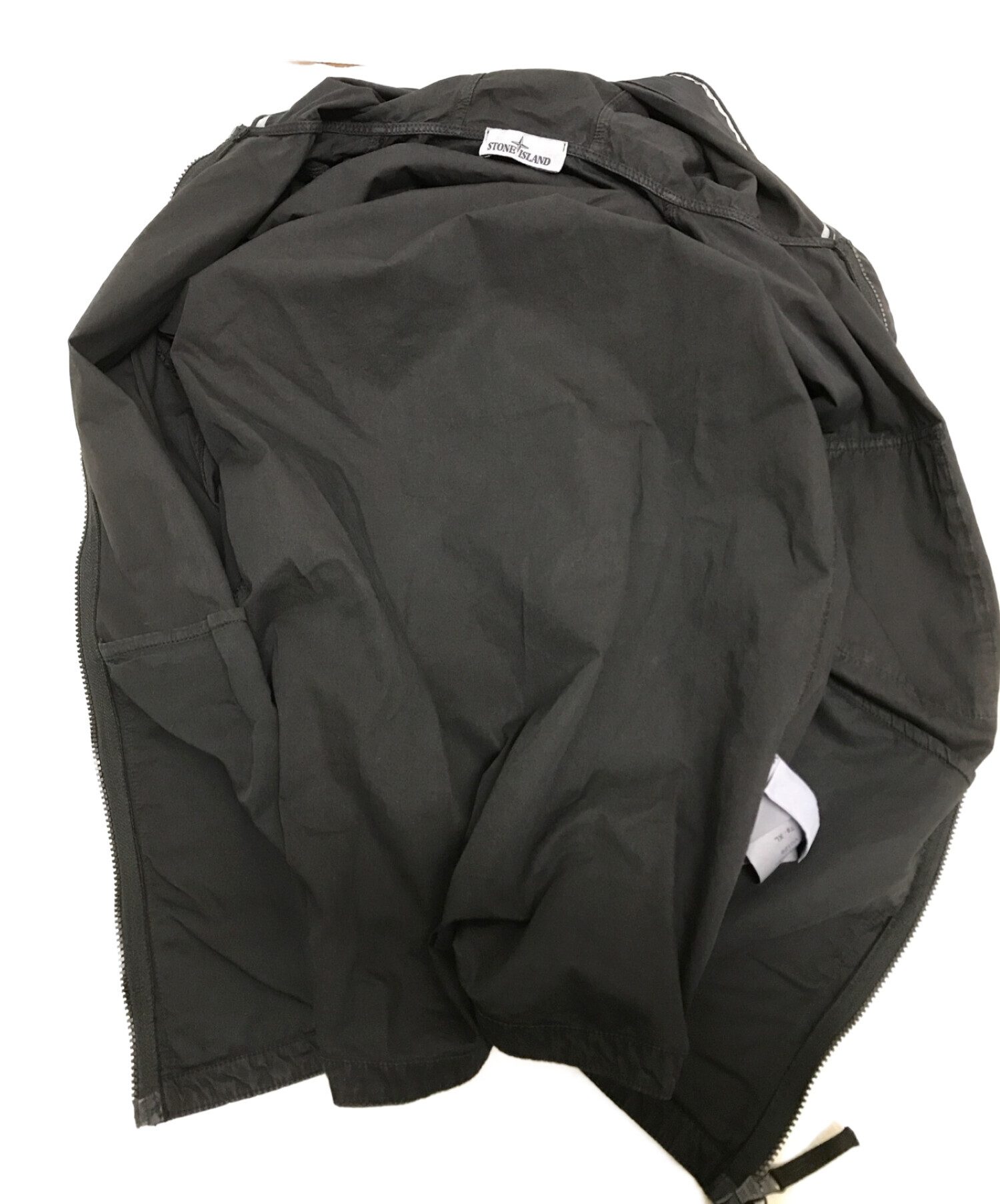 STONE ISLAND (ストーンアイランド) ジップアップフーデッドジャケット ブラック サイズ:XL