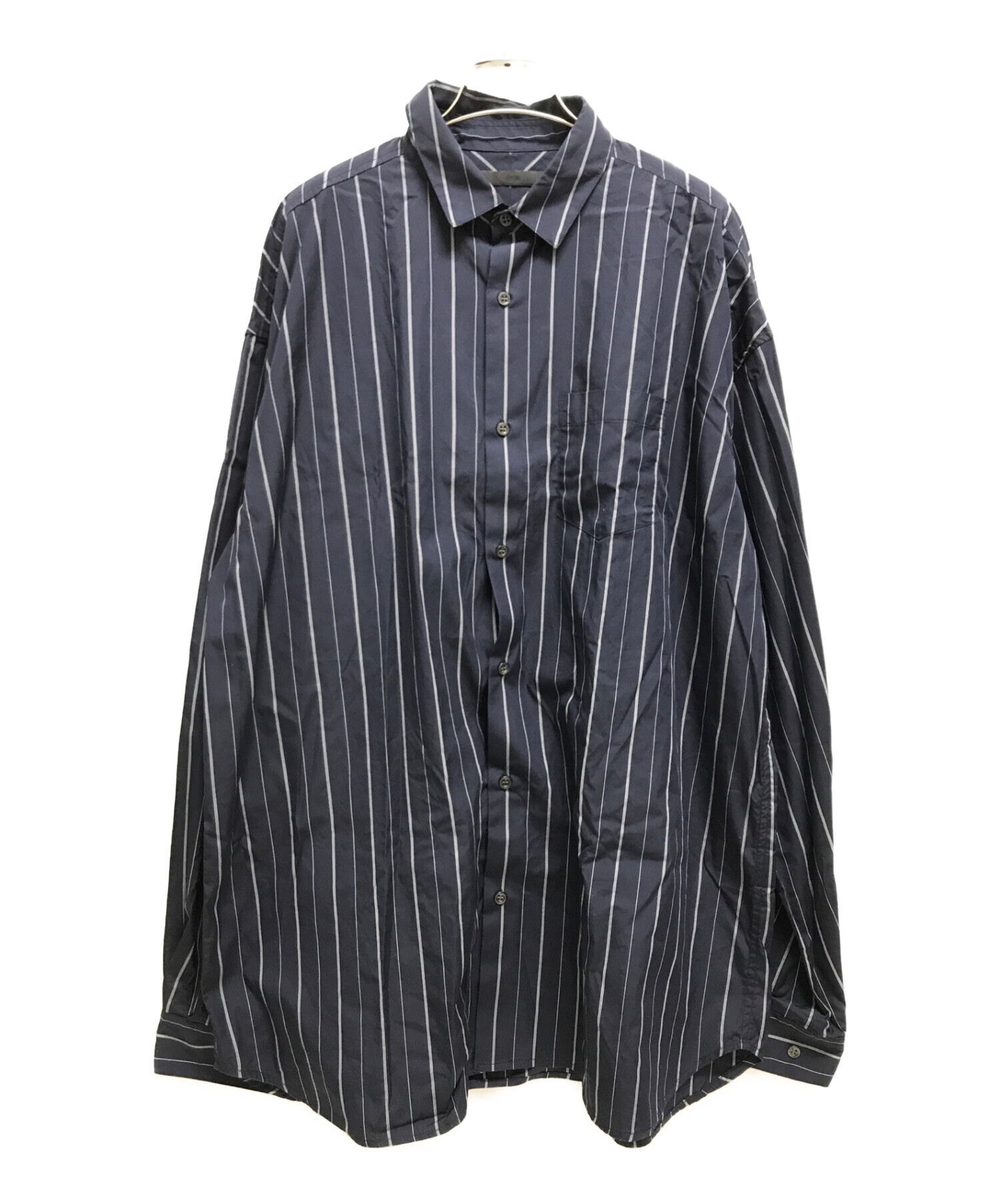 juha (ユハ) STRIPE OVER SHIRT ブラック サイズ:2