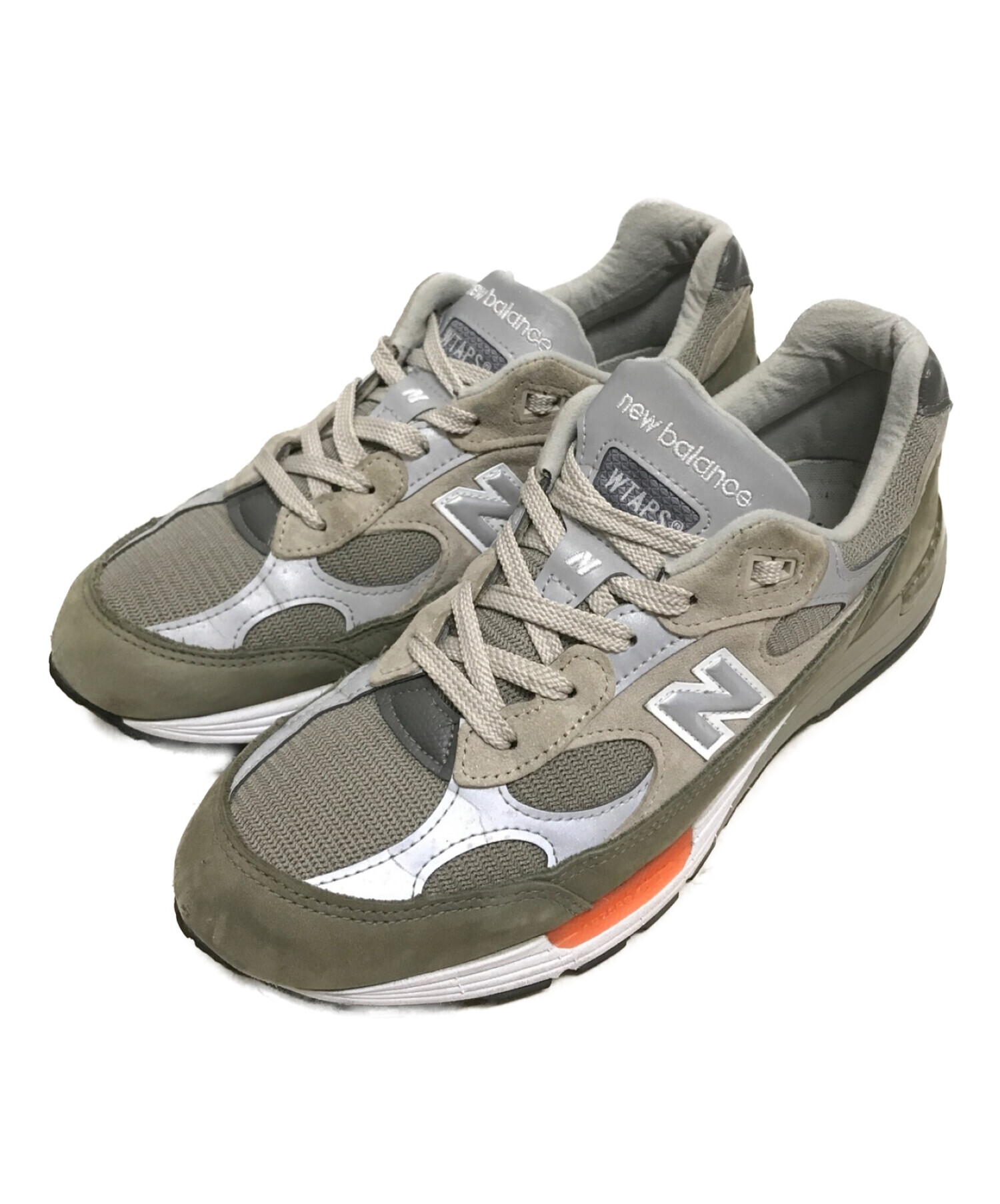 NEW BALANCE×WTAPS (ニューバランス×ダブルタップス) 別注992 ローカットスニーカー グレー サイズ:26.5cm