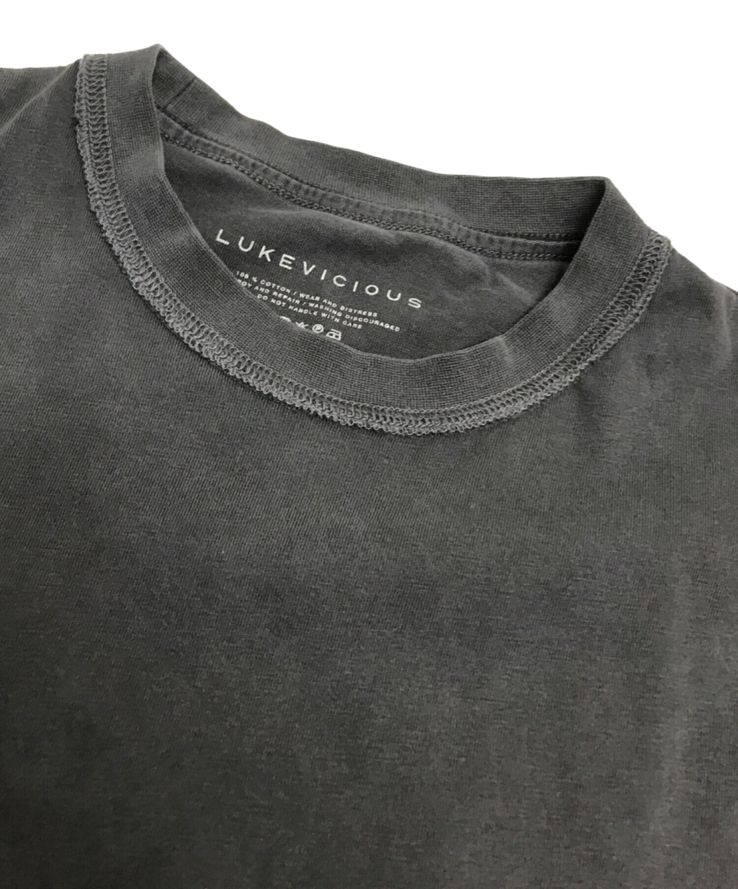 LUKEVICIOUS (ルークヴィシャス) インサイドアウトTシャツ ブラック サイズ:XS/S