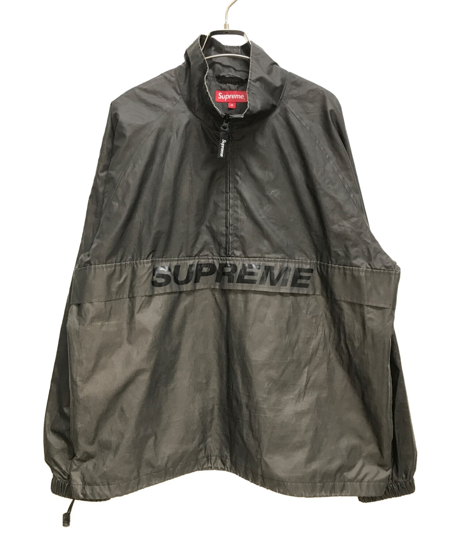 Supreme Reflective Half Zip Pullover 黒 Mテックリフレクティブ
