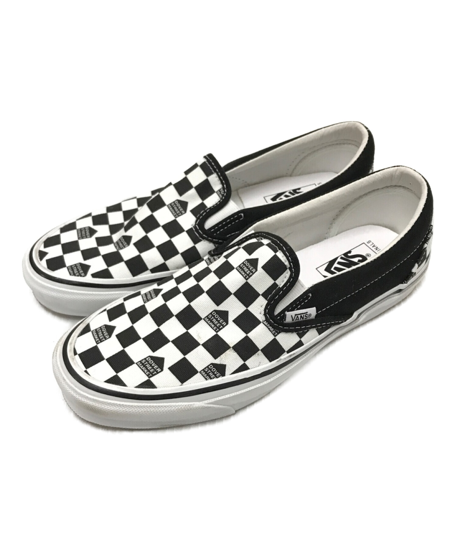 Dover Street Market × VANS (ドーバーストリートマーケット×ヴァンズ) SLIP ON ホワイト×ブラック サイズ:26.0