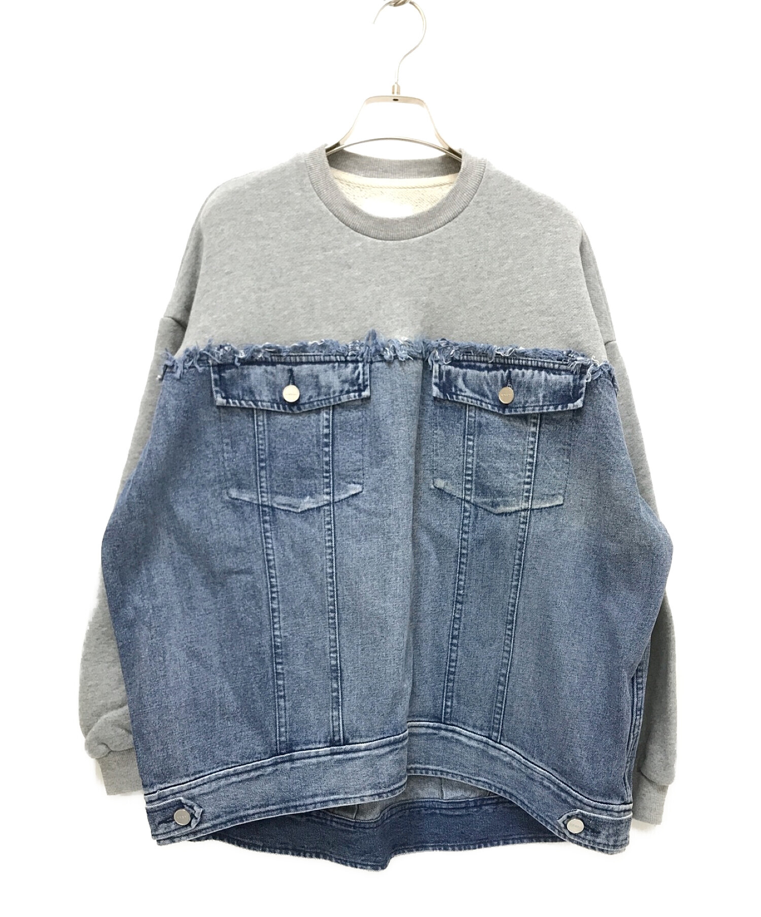 Ameri (アメリ) Denim SWEAT OVER TOP インディゴ サイズ:F