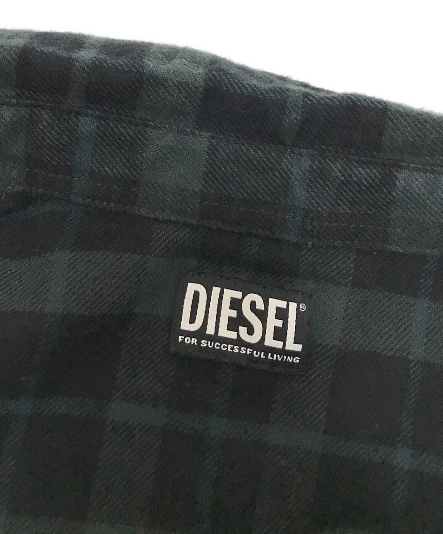 DIESEL (ディーゼル) S-CROSSチェックシャツ オリーブ サイズ:Ｍ