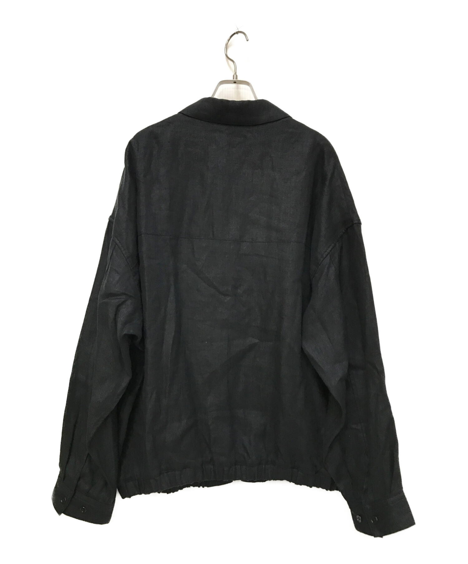 STEVEN ALAN (スティーブンアラン) LINEN ZIP BALON BLOUSON ブラック サイズ:L