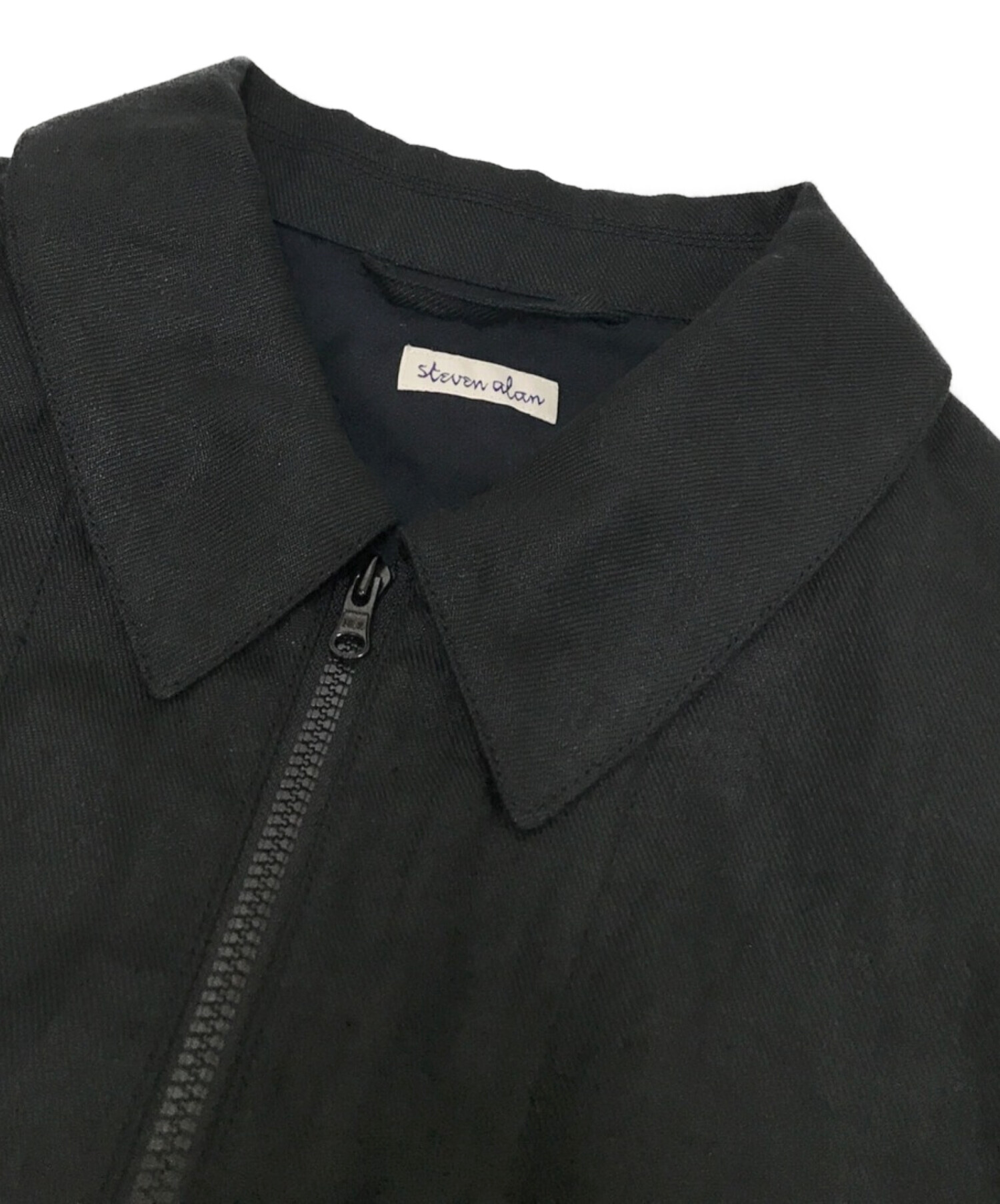 STEVEN ALAN (スティーブンアラン) LINEN ZIP BALON BLOUSON ブラック サイズ:L