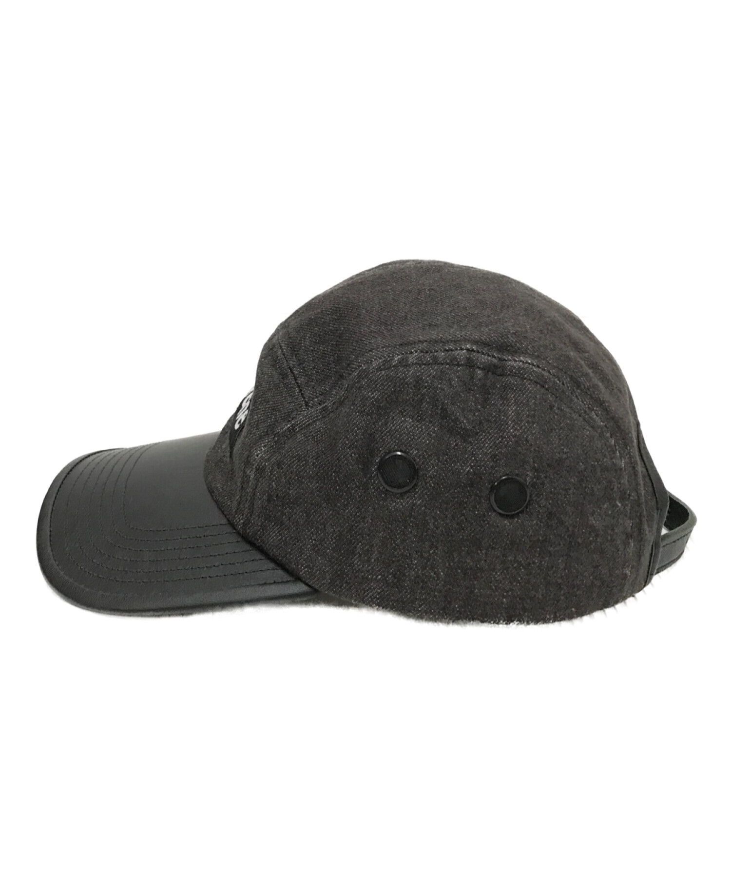 SUPREME (シュプリーム) 15AW Denim Leather Visor Camp Cap ブラック サイズ:下記参照