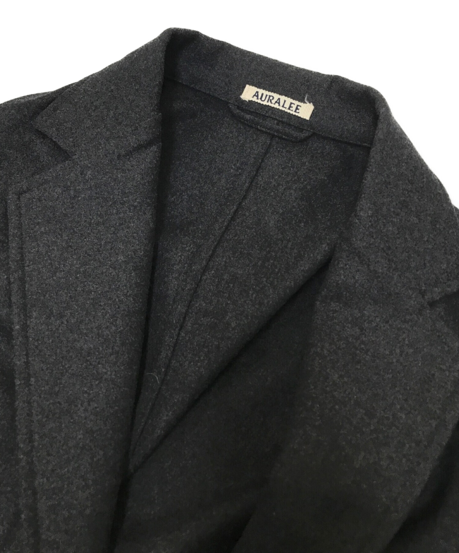 AURALEE (オーラリー) WOOL FULLING FLANNEL JACKET ブラック サイズ:4