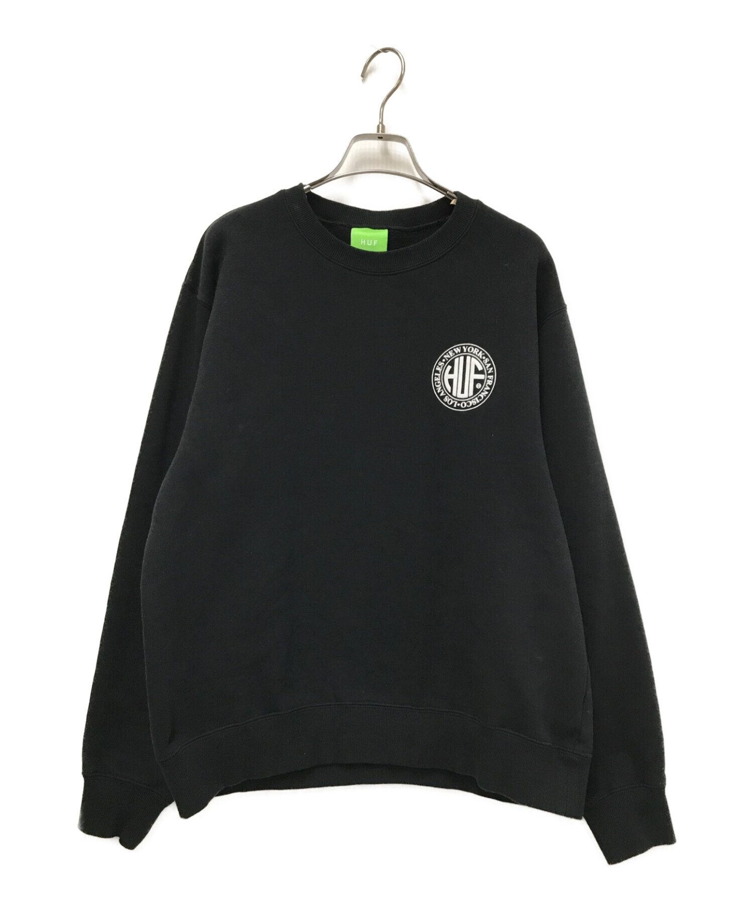 中古・古着通販】HUF (ハフ) REGIONAL PUFF CREW ブラック サイズ:M