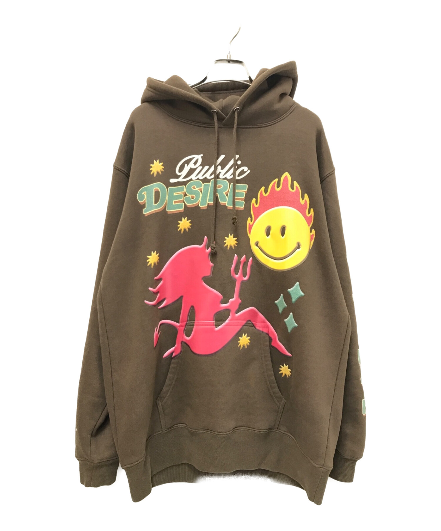 中古・古着通販】SUGATA (スガタ) PUBLIC DESIRE HOODIE ブラウン