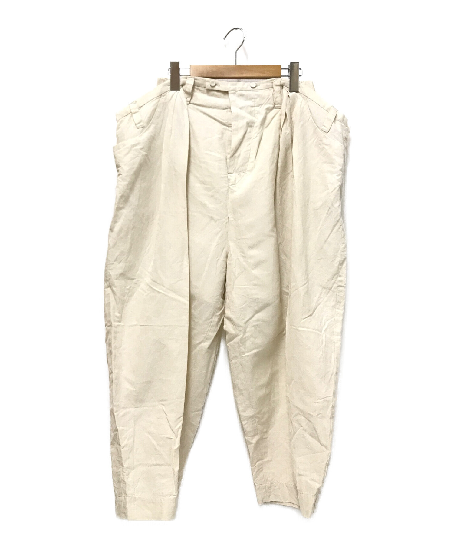 中古・古着通販】GASA* (ガサ) 灰色の人 変形パンツ アイボリー サイズ