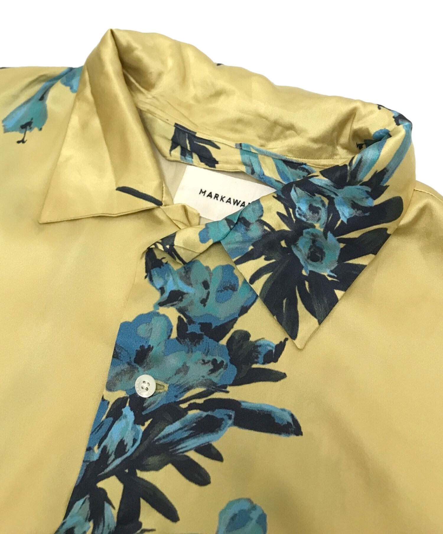 MARKAWARE (マーカウェア) シルクオープンカラーシャツ イエロー サイズ:下記参照