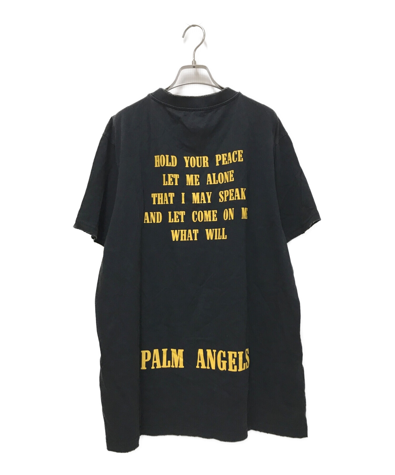 Palm Angels (パーム エンジェルス) LEGALIZE IT ダメージ加工Tシャツ ブラック サイズ:S