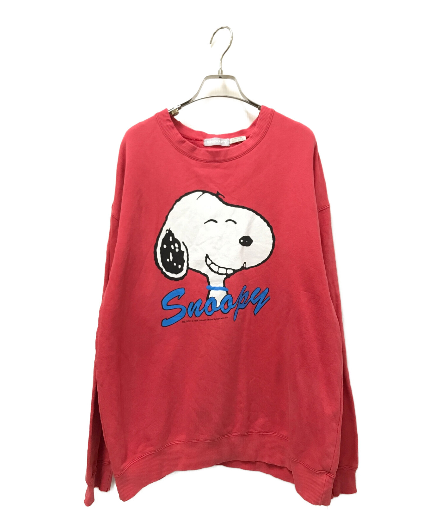 SNOOPY (スヌーピー) プリントスウェット レッド サイズ:L