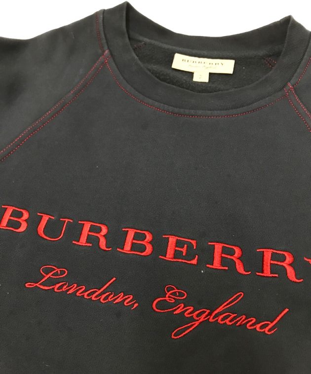 中古・古着通販】BURBERRY (バーバリー) ロゴ刺繍スウェット グレー