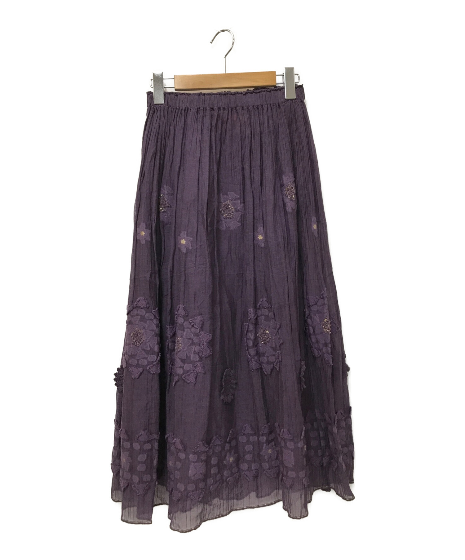 スカートHaat 紫レーススカート