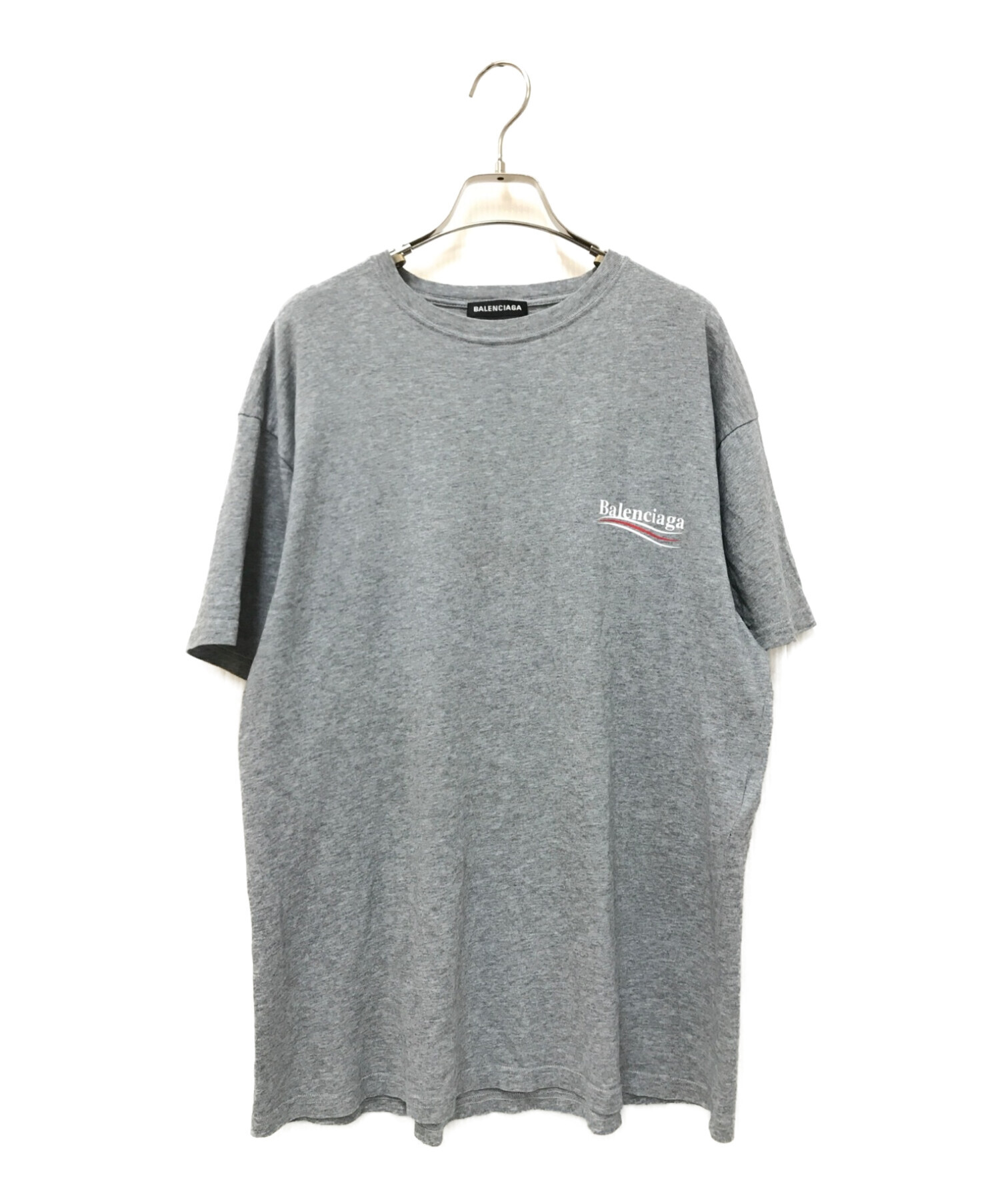 BALENCIAGA (バレンシアガ) キャンペーンロゴTシャツ グレー サイズ:XS