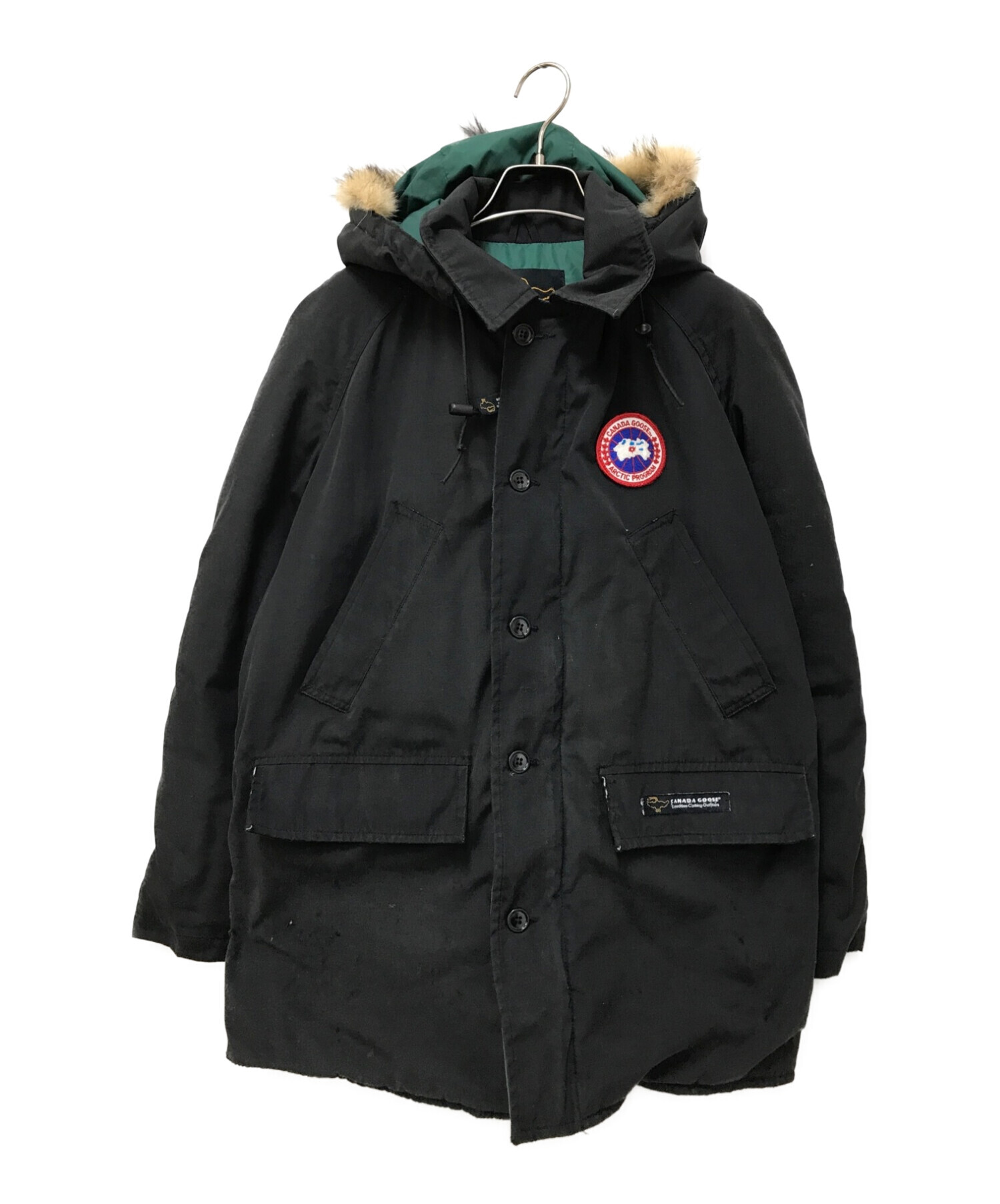 CANADA GOOSE (カナダグース) ファー付きフード ダウンジャケット ブラック サイズ:L