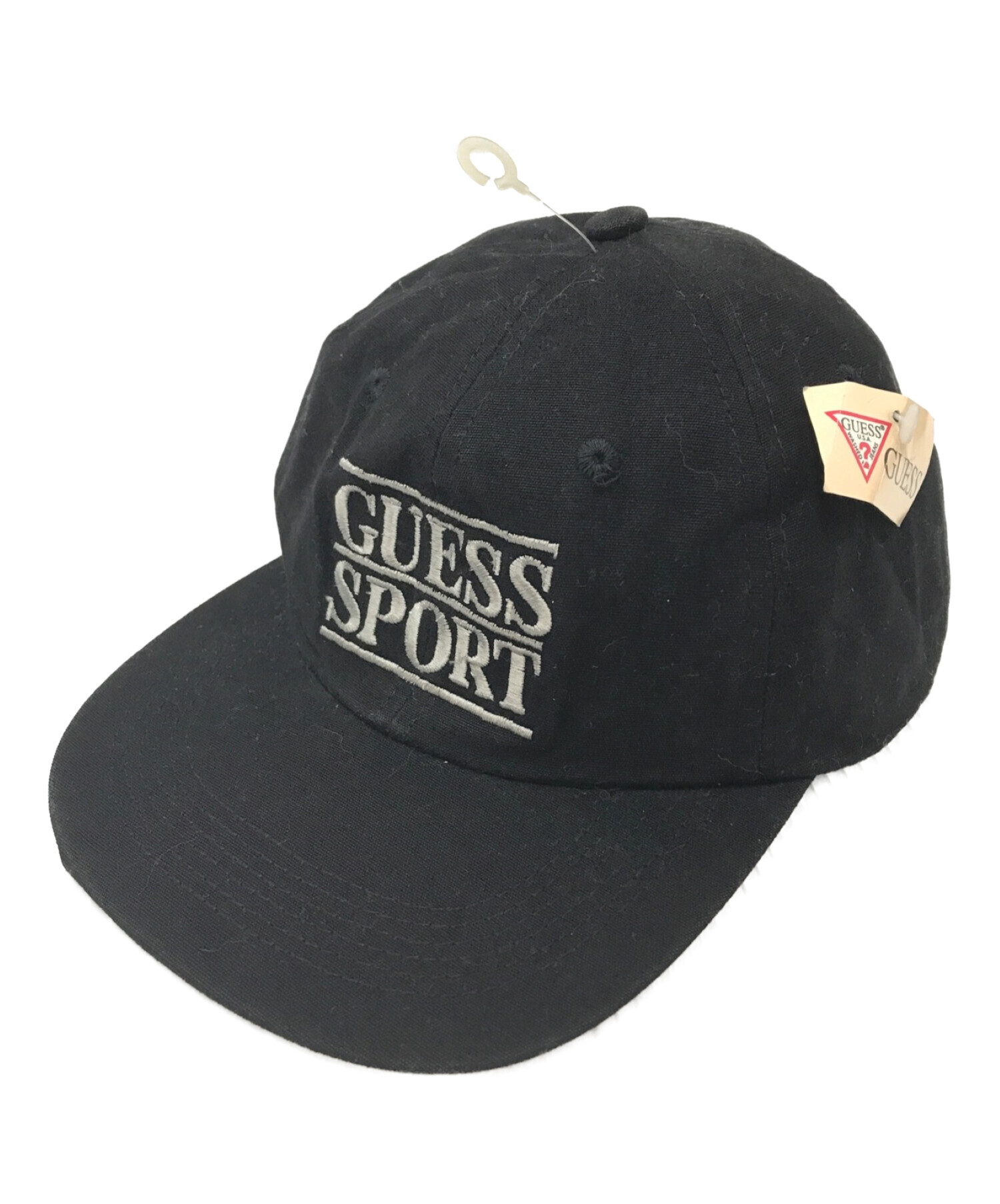 中古・古着通販】GUESS (ゲス) ヴィンテージロゴ刺繍キャップ ブラック 