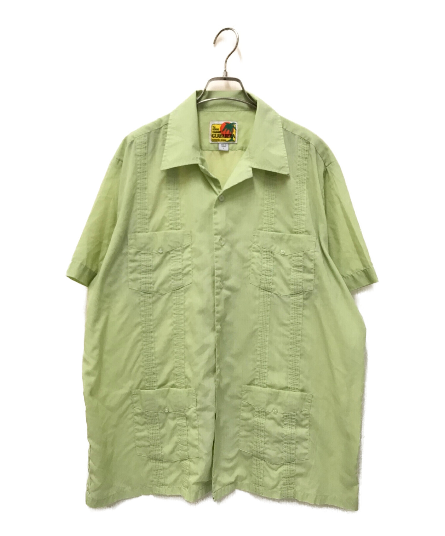 Guayabera (グアヤベラ) キューバシャツ グリーン サイズ:L