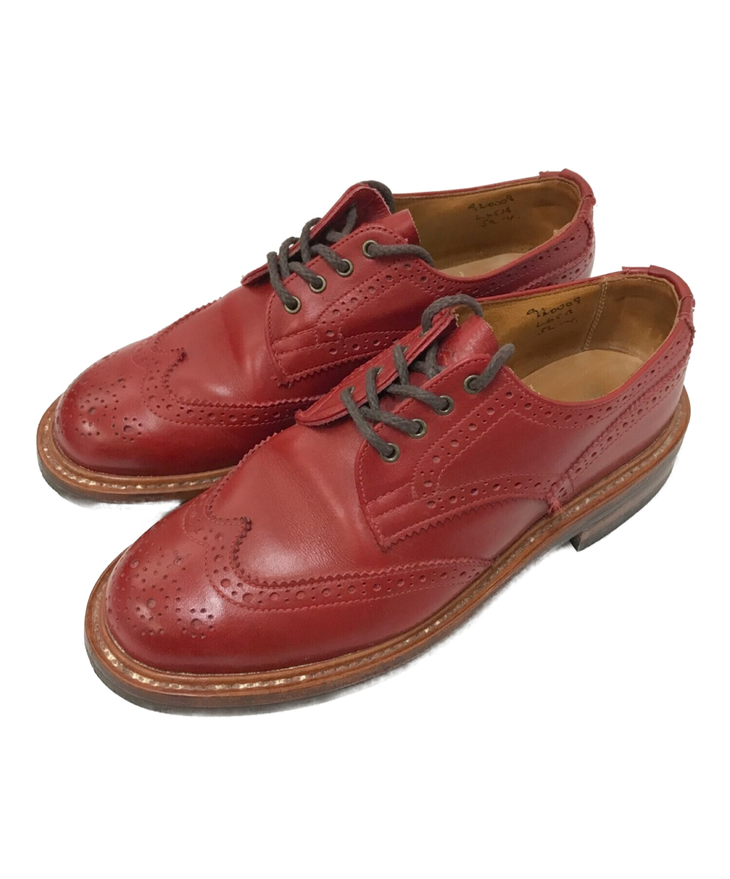 Tricker's (トリッカーズ) カントリーシューズ レッド サイズ:4