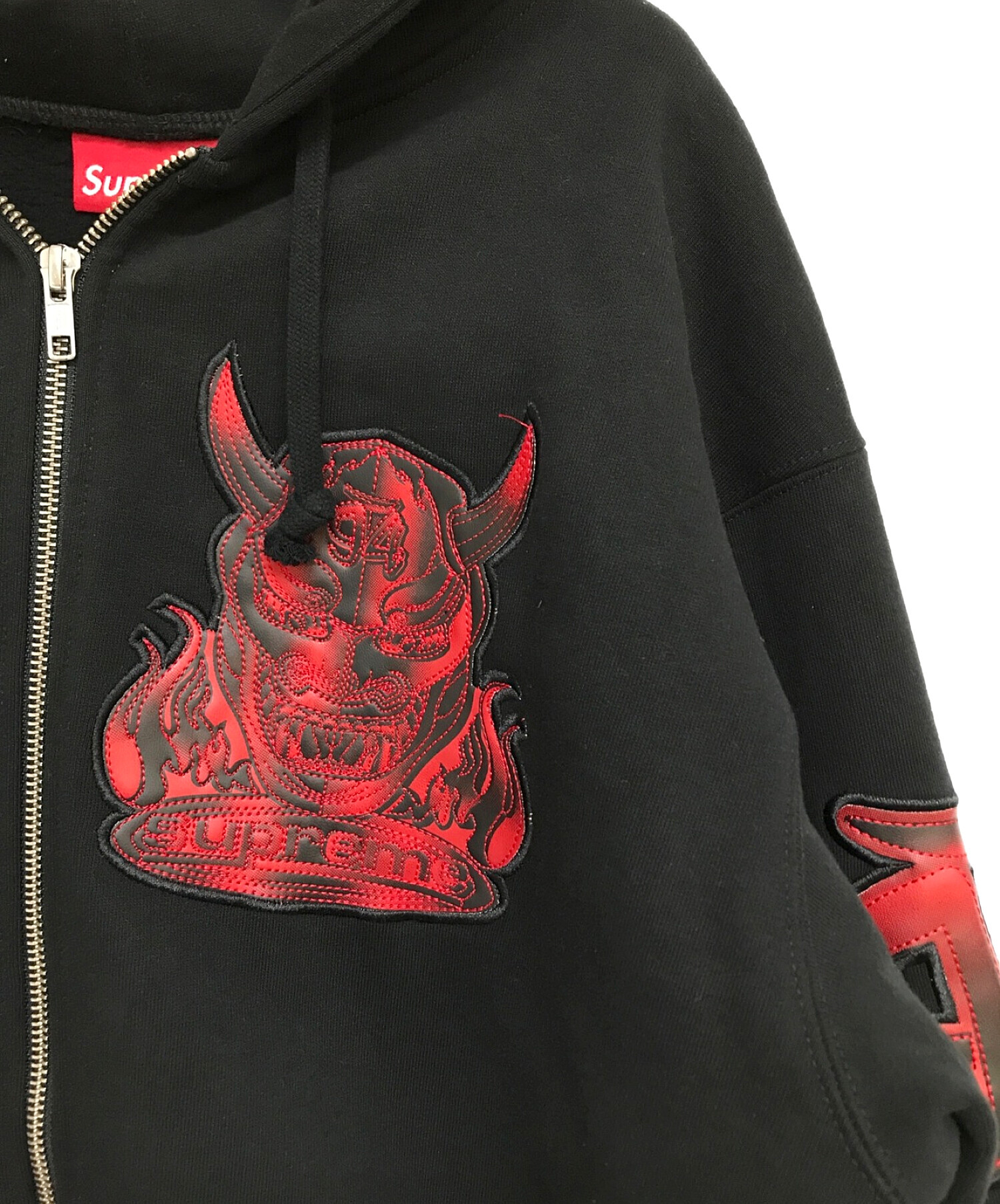 Supreme (シュプリーム) Demon Zip Up Hooded Sweatshirt ブラック サイズ:S