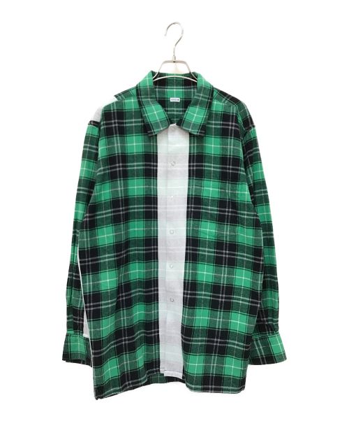 中古・古着通販】SEQUEL (シークエル) LINE NEL CHECK SHIRT グリーン