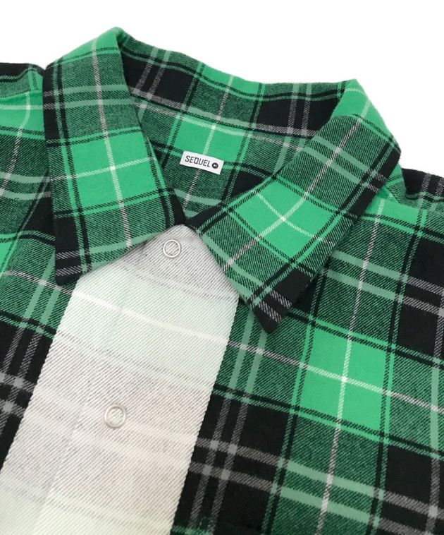 中古・古着通販】SEQUEL (シークエル) LINE NEL CHECK SHIRT グリーン ...