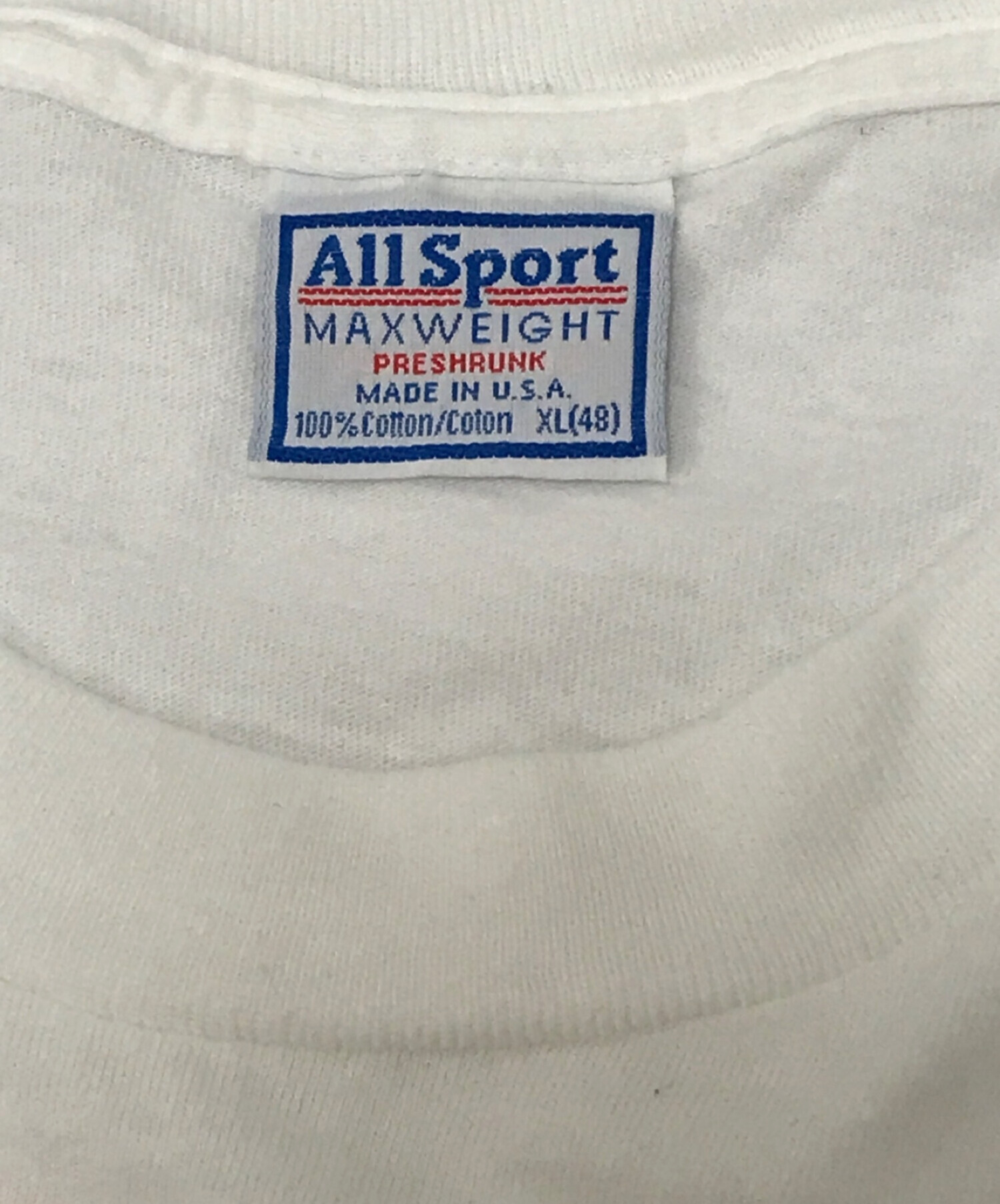 ALL SPORT (オールスポーツ) 90's プリントTシャツ ホワイト サイズ:XL