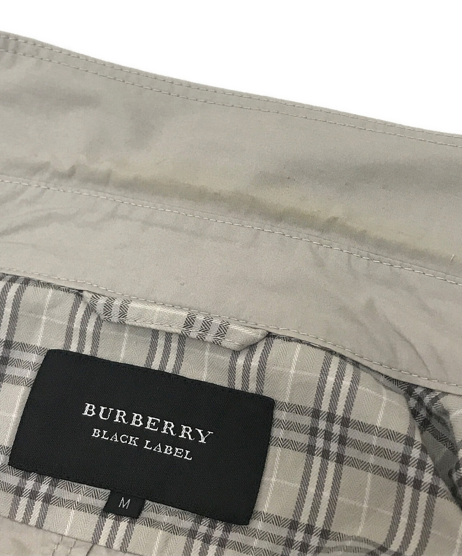 BURBERRY BLACK LABEL (バーバリーブラックレーベル) ミリタリーシャツジャケット グレー サイズ:M