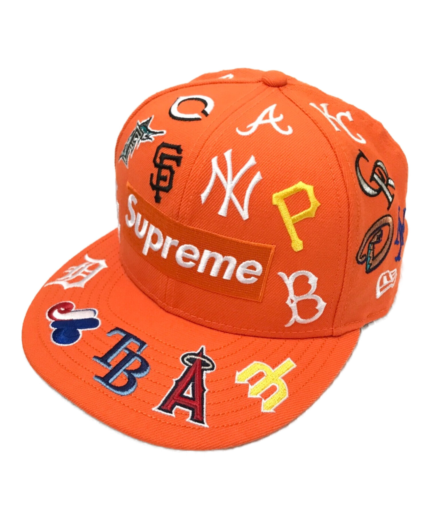 SUPREME (シュプリーム) New Era (ニューエラ) MLB BOX LOGO CAP オレンジ サイズ:7 1/2
