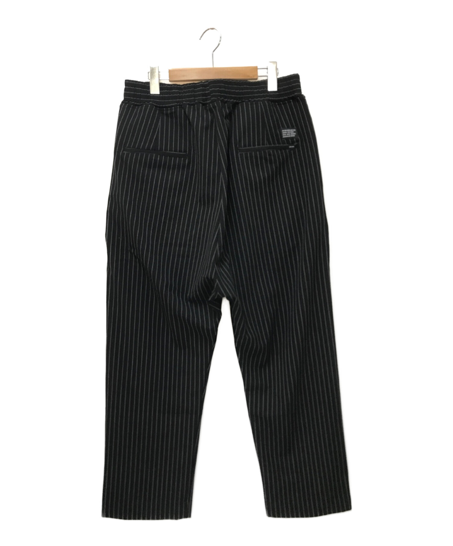 GOD SELECTION XXX (ゴッドセレクショントリプルエックス) EASY PANTS BLACK STRIPE ブラック サイズ:M