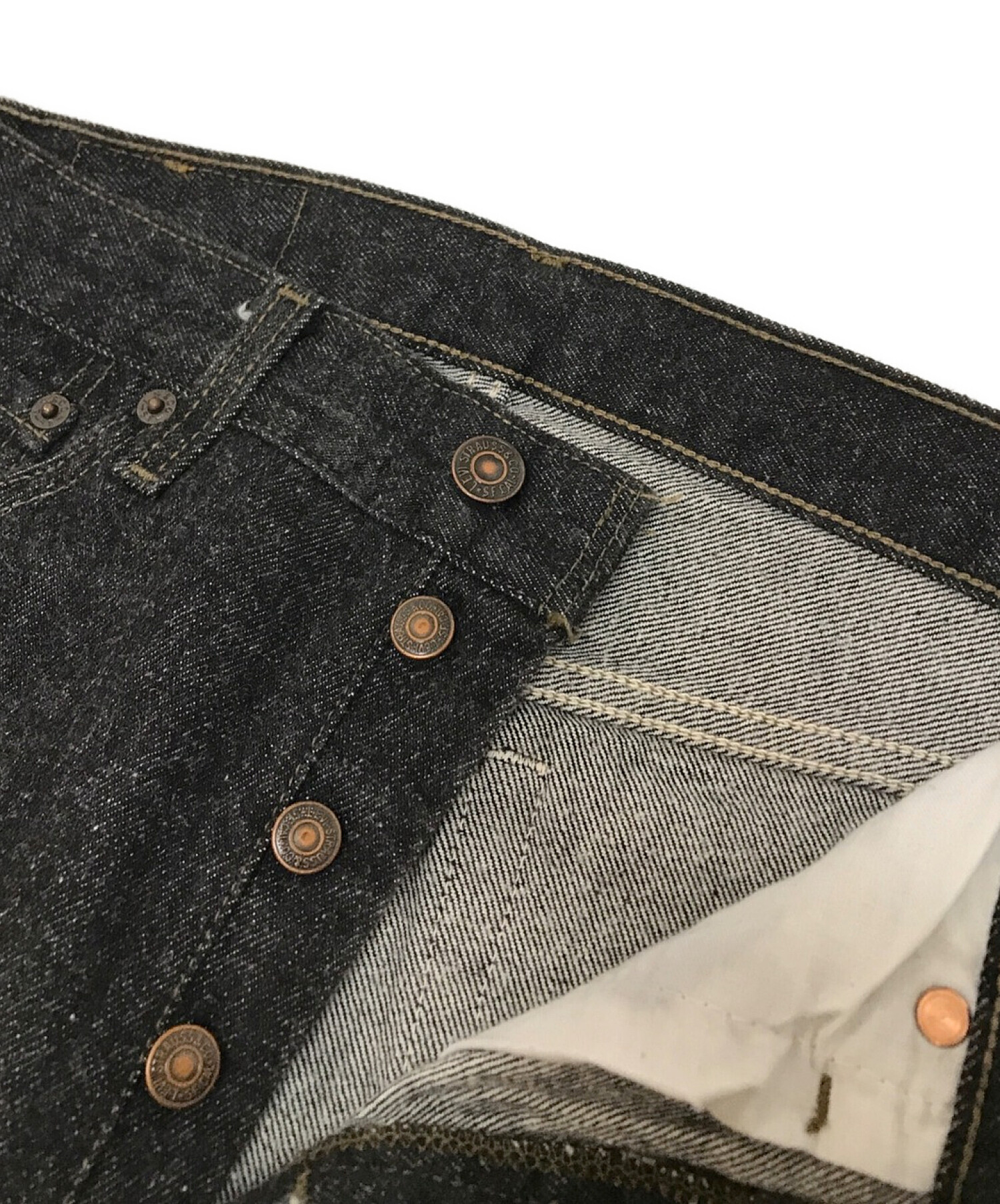 中古・古着通販】LEVI'S (リーバイス) 先染めブラックデニムパンツ