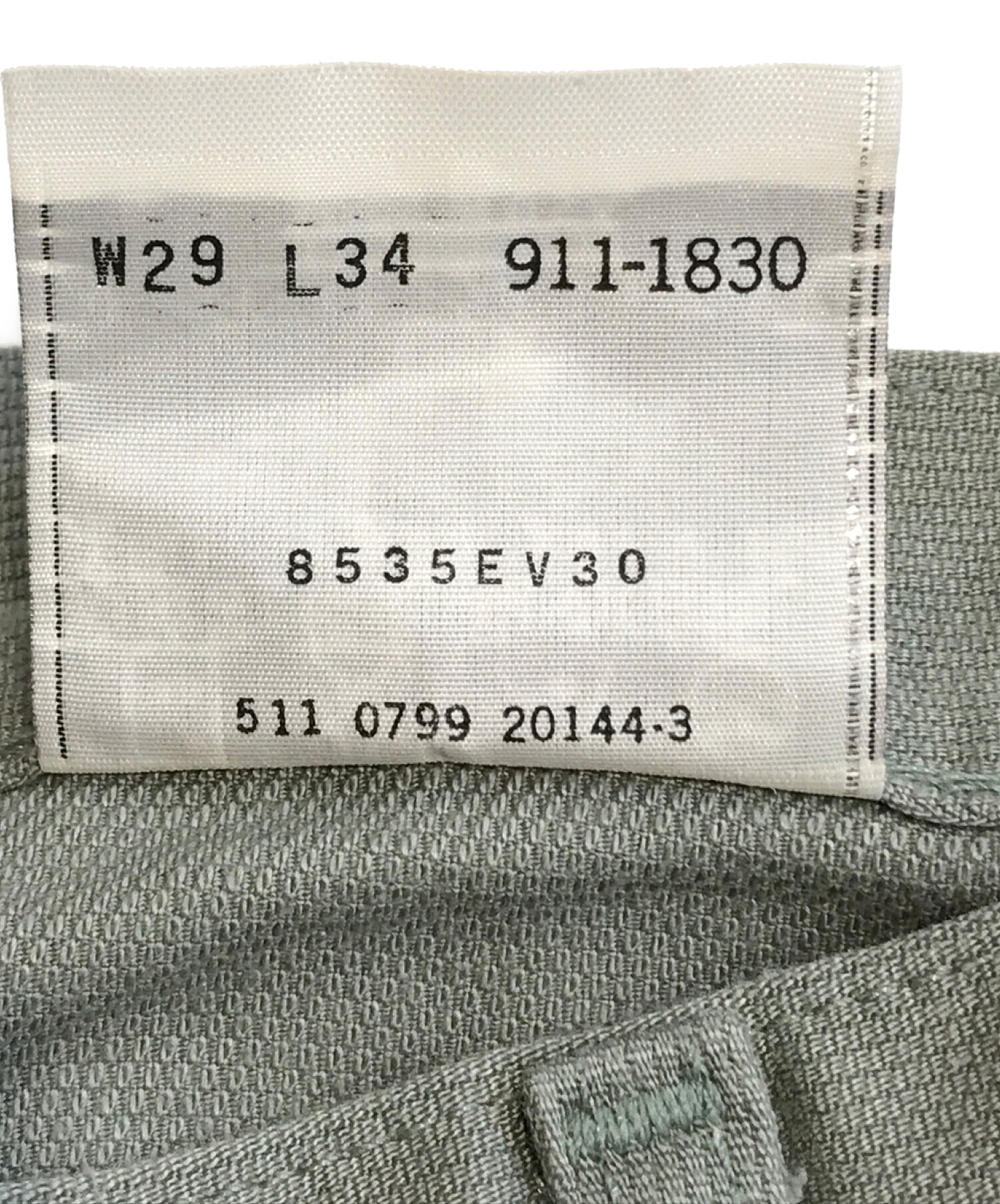 中古・古着通販】LEVI'S (リーバイス) 911Kピケパンツ オリーブ サイズ:W29 未使用品｜ブランド・古着通販 トレファク公式【TREFAC  FASHION】スマホサイト