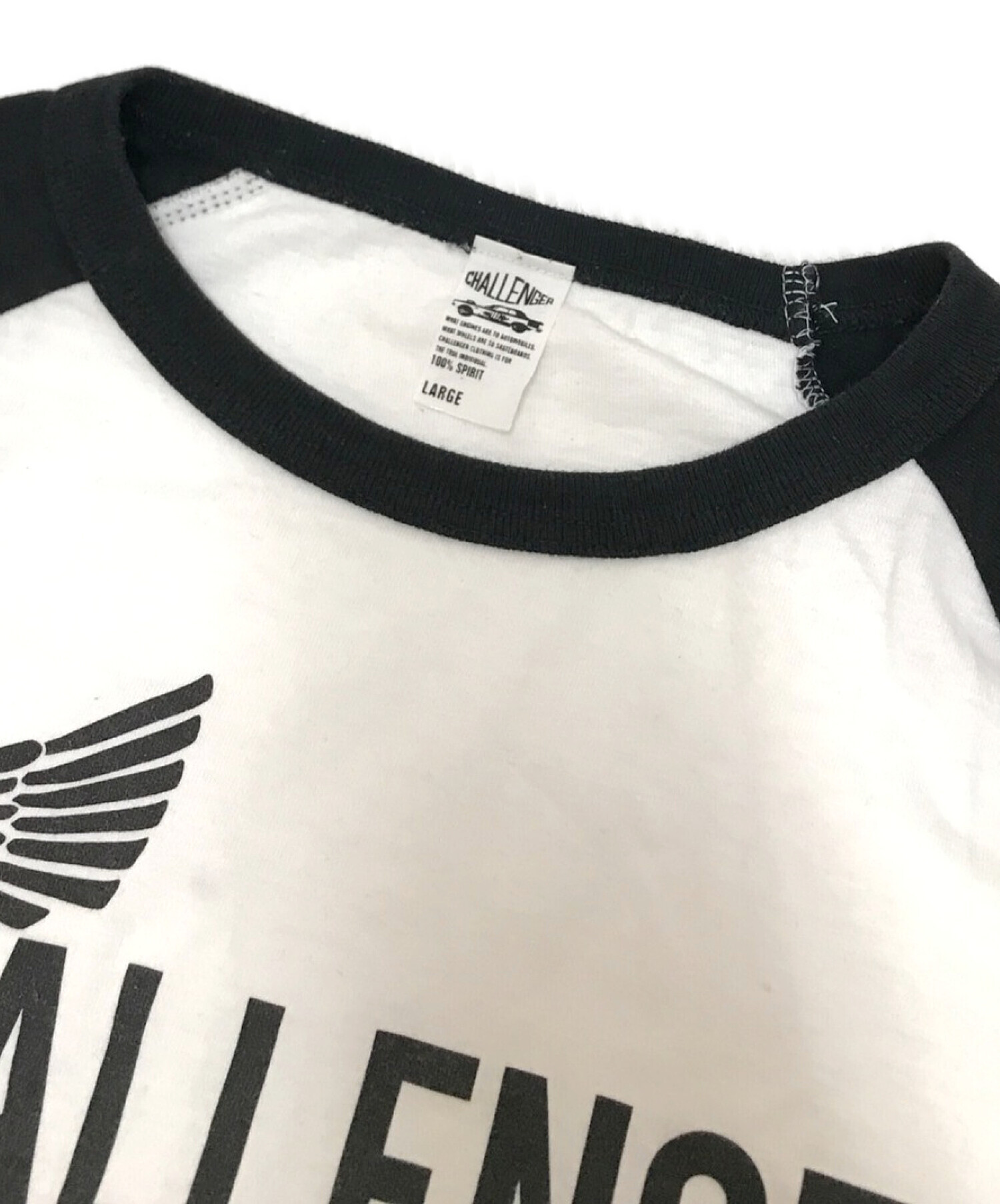 中古・古着通販】CHALLENGER (チャレンジャー) WHEEL LOGO RAGLAN TEE