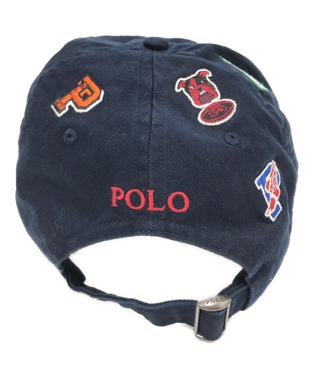 POLO RALPH LAUREN (ポロ・ラルフローレン) マルチワッペンロゴキャップ ネイビー サイズ:ONE