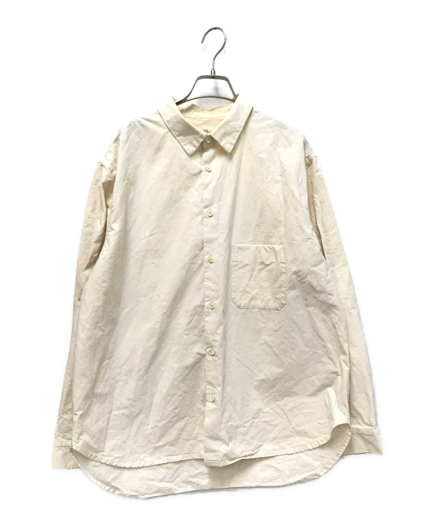 nestrobe confect (ネストローブ コンフェクト) 馬布レギュラーカラーシャツ アイボリー サイズ:4